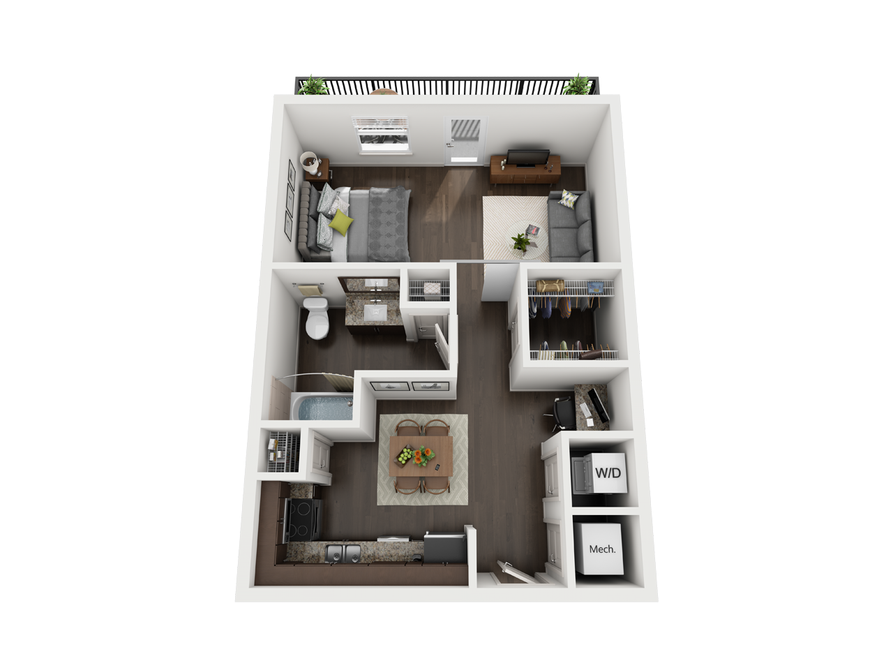Civic at Frisco square studio floor plan